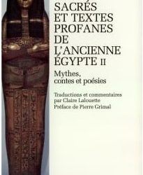 Textes sacrés et textes profanes de l'ancienne Egypte