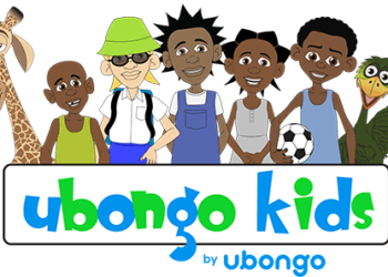 logo ubongo kids with cartoon