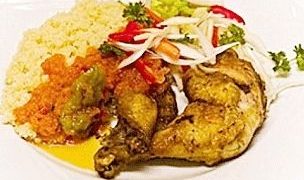 Attiéké au poulet grillé