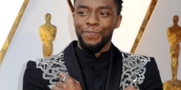 Chadwick Boseman attending the 90th Annual Academy Awards at Hollywood & Highland Center on March 4, 2018 
Credit: Dave Bedrosian